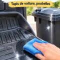 Nettoyage d'un tapis de voiture en plastique pour un intérieur éclatant