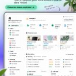 Capture d'écran de l'interface de Notion pour la gestion freelance.