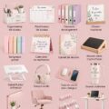 Bureau féminin organisé avec accessoires pratiques sur Amazon
