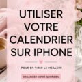 Capture d'écran d'un calendrier iPhone avec des événements colorés.