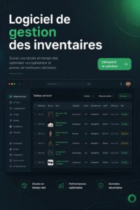 Logiciel de gestion d'inventaire sur un ordinateur