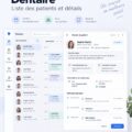 Capture d'écran d'une application de gestion de patients pour un cabinet dentaire