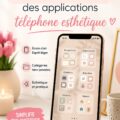 Capture d'écran d'un téléphone avec une organisation esthétique des applications.