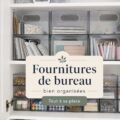 Un bureau bien organisé avec des fournitures de bureau rangées de façon esthétique.