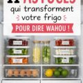 Réfrigérateur organisé avec un rangement optimal des aliments.
