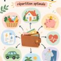 Femme analysant son budget avec un ordinateur portable et un carnet
