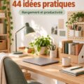 Bureau à domicile avec un espace de travail bien organisé et chaleureux.