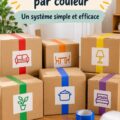 Déménagement organisé avec cartons colorés