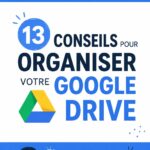 Capture d'écran de Google Drive bien organisé avec différents dossiers et fichiers.