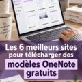 Une capture d'écran de Microsoft OneNote avec des modèles organisés et colorés.