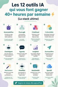 Une femme utilisant des outils d'intelligence artificielle pour gagner du temps au travail.