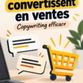 Une entrepreneuse souriante avec des notes de vente dans les mains, illustrant l'importance des mots en affaires.