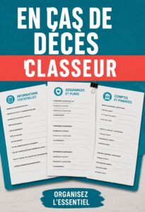 Dossier organisé pour planifier la succession et le décès