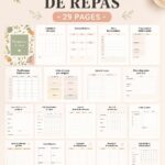 Planificateur de repas à imprimer, pratique et gratuit.
