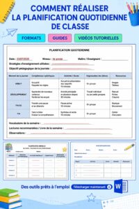 Femme organisée planifiant sa journée avec un agenda et un ordinateur.