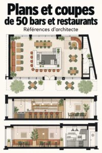 Plan moderne d'un bar avec des éléments de design accueillants