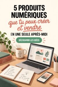 Femme créant un produit numérique sur son ordinateur