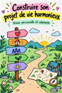 Femme contemplant un carnet avec des notes sur son projet de vie esthétique.