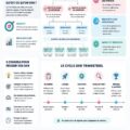 Illustration des OKRs en entreprise, montrant des objectifs et des résultats clés sur un tableau