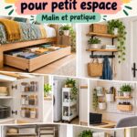 Un débarras bien organisé avec des étagères et des boîtes de rangement
