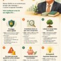 Illustration de Warren Buffett partageant ses conseils financiers sur l'investissement