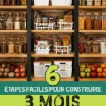 Image d'une réserve alimentaire organisée avec différents aliments non périssables