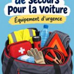 Sac de voiture d'urgence préparé avec essentiels pratiques pour les femmes
