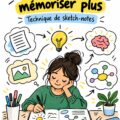 Une illustration de sketchnotes colorés représentant des idées clés pour une réunion d'entreprise.