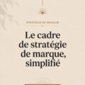 Visuel d'un tableau montrant les étapes d'une stratégie de marque simplified sur un bureau