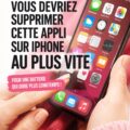 Un iPhone affichant une faible batterie, incitant à la suppression d'une application