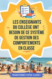 Un enseignant utilisant un système de gestion du comportement en classe.