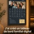 Tableau de bord familial numérique sur un écran d'ordinateur