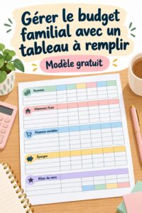 Femme utilisant un tableau Excel pour gérer son budget familial.