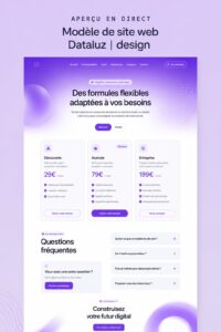 Template Dataluz pour créer un site web moderne