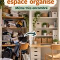 Une étagère bien organisée avec des boîtes et des objets décoratifs, reflétant une ambiance chaleureuse et accueillante.