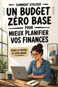 Femme utilisant un ordinateur pour créer un budget zéro