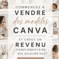 Femme utilisant Canva pour créer des modèles graphiques.